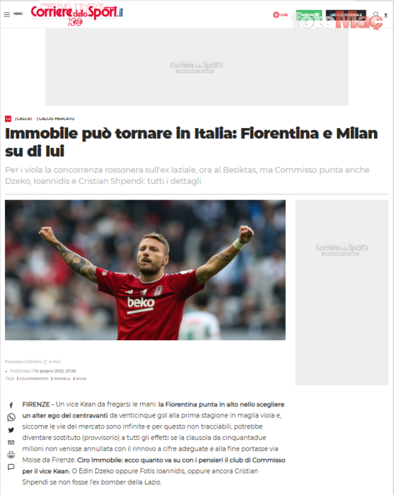 besiktas transfer haberi ciro immobile ulkesine geri mi donuyor 2 talibi birden cikti XWs2RvrM