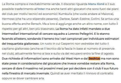 TRANSFER HABERİ - Beşiktaş Pellegrini'nin peşinde! Roma'dan ayrılacak mı? 2 transfer haberi besiktas pellegrininin pesinde romadan ayrilacak mi 0 3CTwNiTH