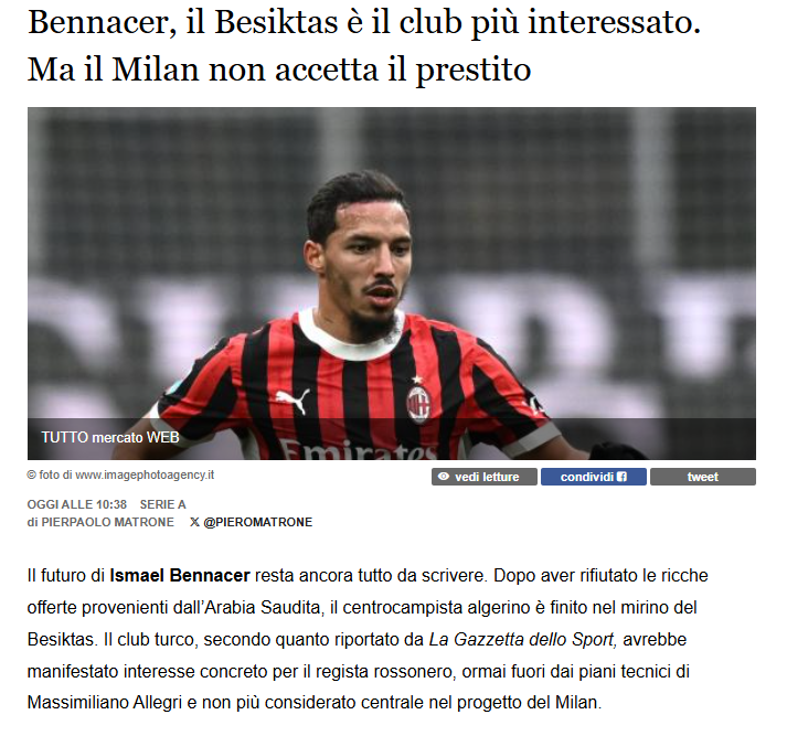 transfer haberi besiktastan ismael bennacer hamlesi milandan bonservis sarti 0 VibB9Jt4