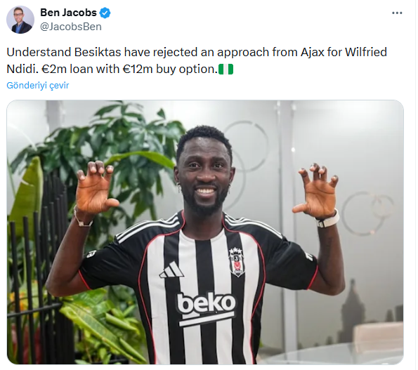 Beşiktaş'tan Wilfred Ndidi için kritik karar! Ajax'a transferi... 2 besiktastan wilfred ndidi icin kritik karar ajaxa transferi 0 IlQ7mJnW